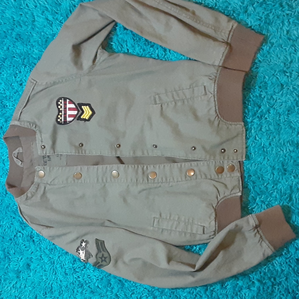 Green button-down jacket